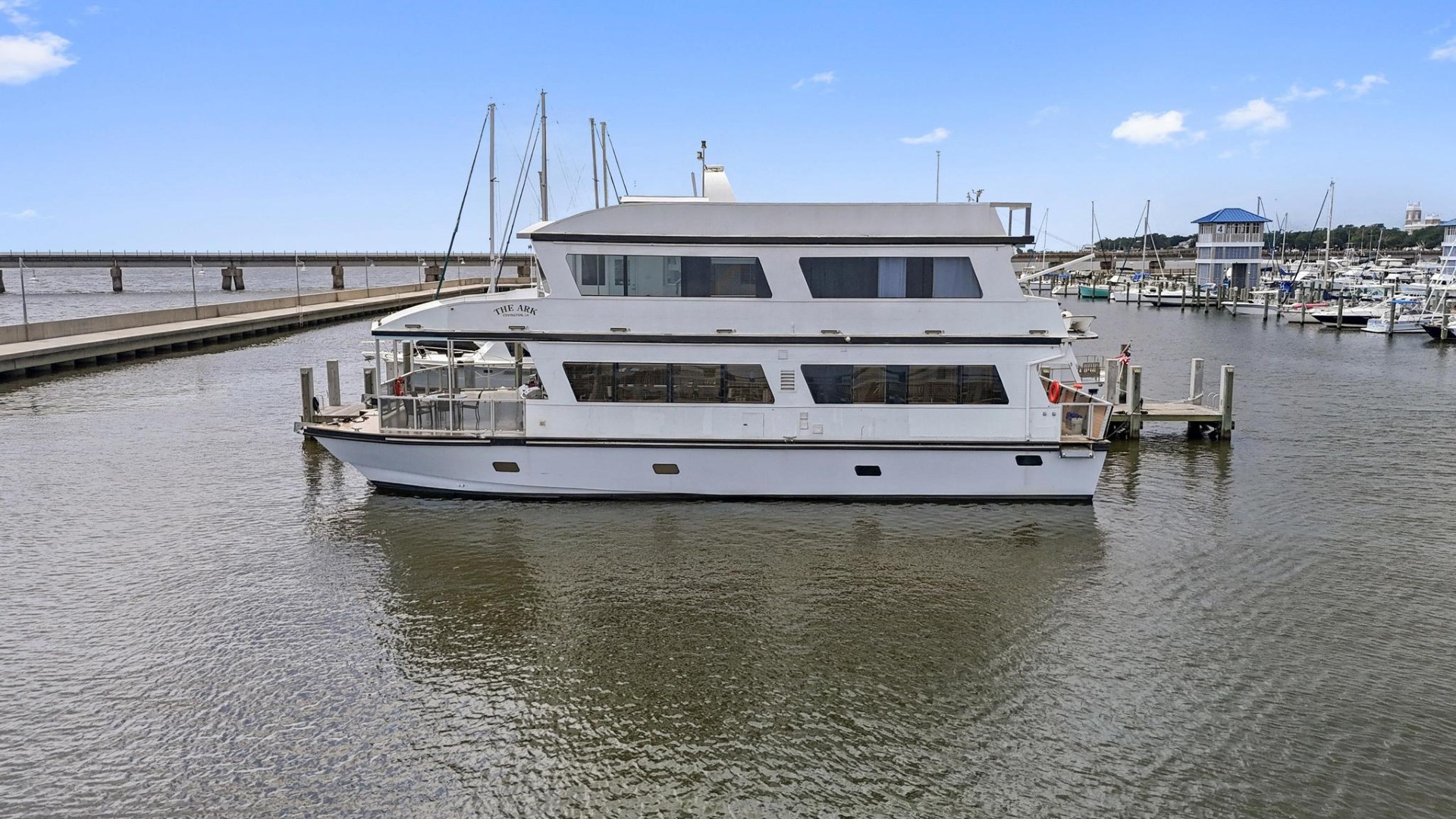 Exterior profile of The Ark at the marina